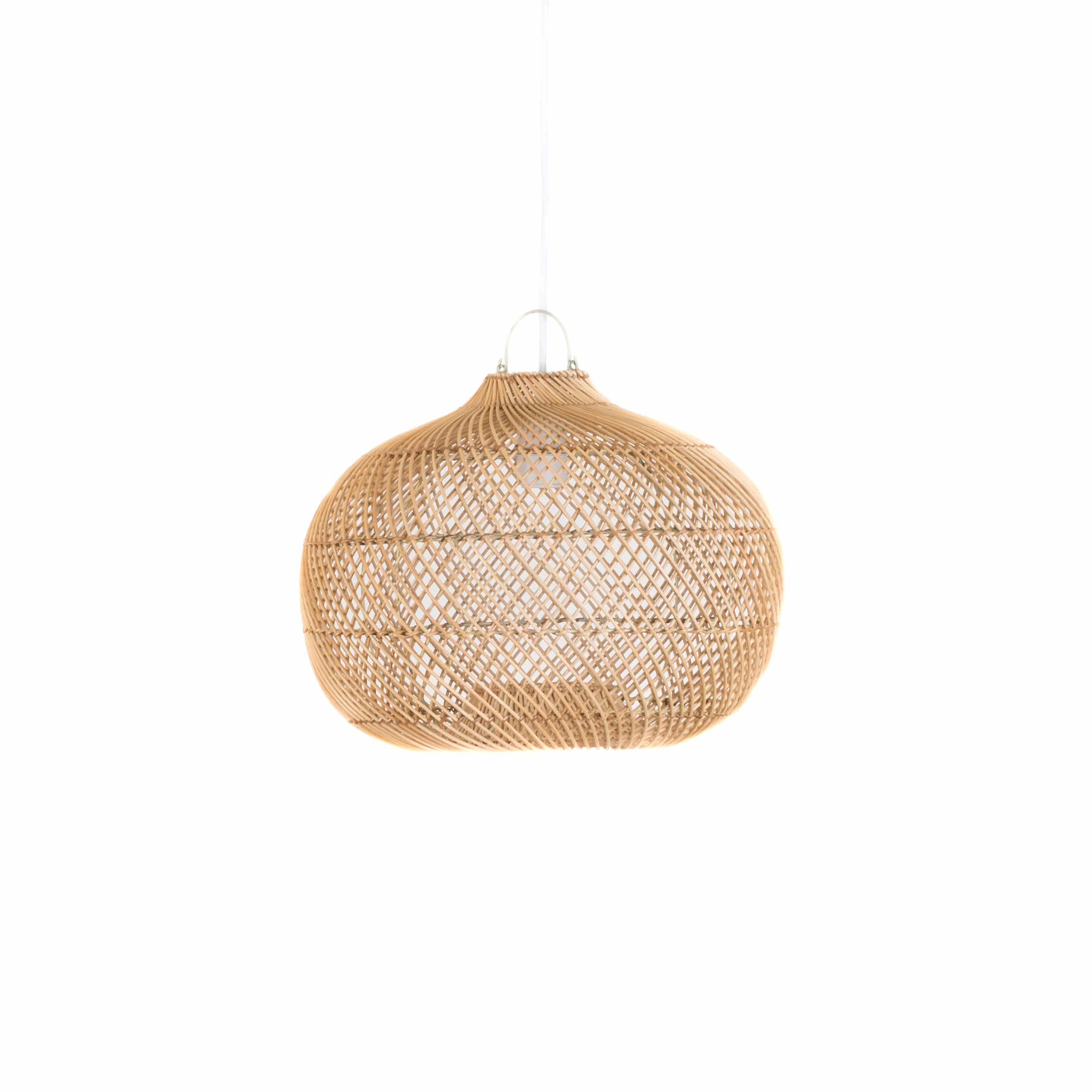 Large Round Raffia Pendant