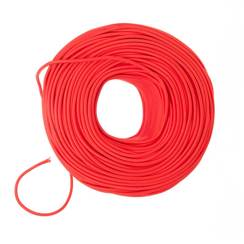 Red Cloth Covered Electrical Cord