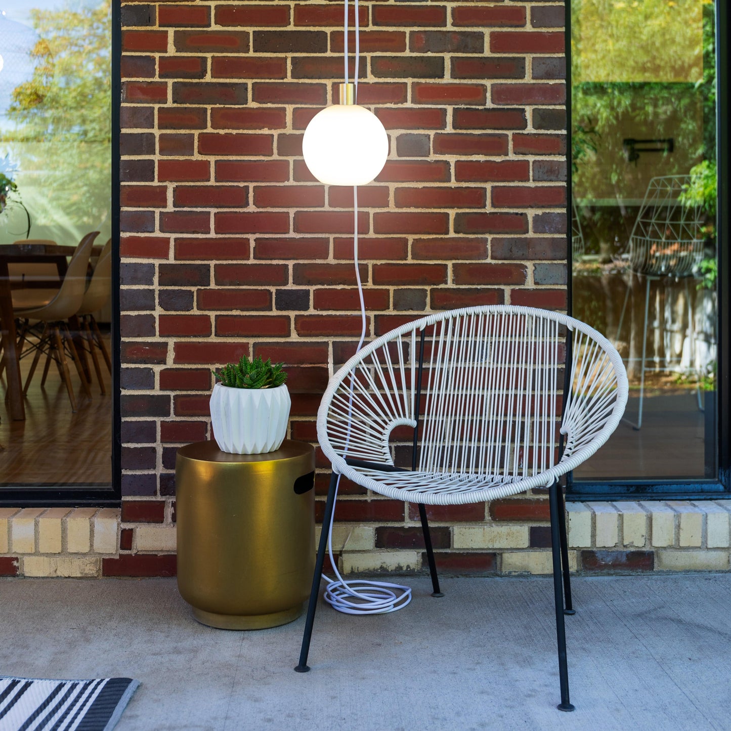 AiO Outdoor Pendant with 8" Acrylic Globe