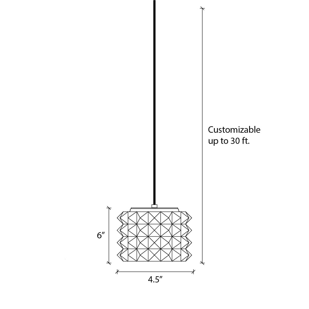 Prism Plug-In Pendant Light | Modern Science Project + Color Cord Company