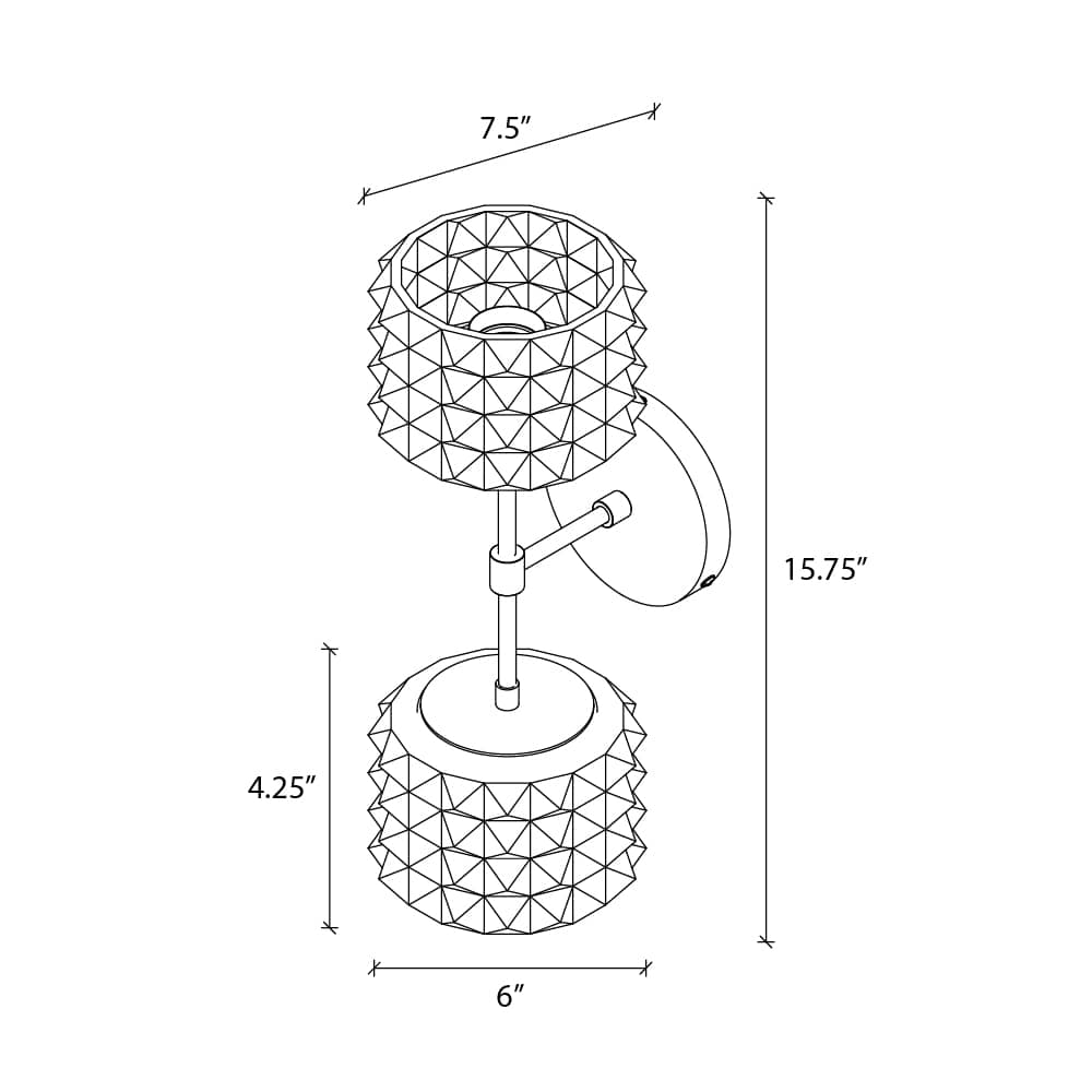 Prism Duo Sconce  | Modern Science Project + Color Cord Company