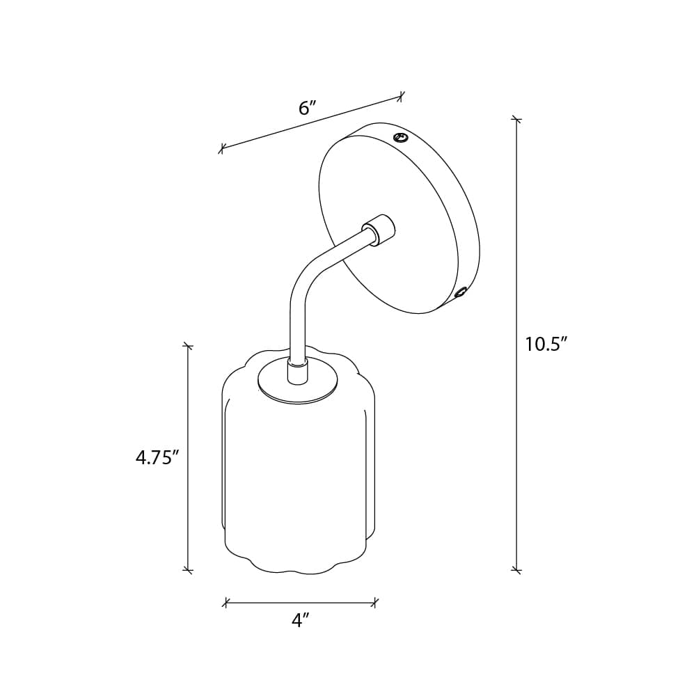 Smoothie Bend Solo Plug-In Sconce | Modern Science Project + Color Cord Company