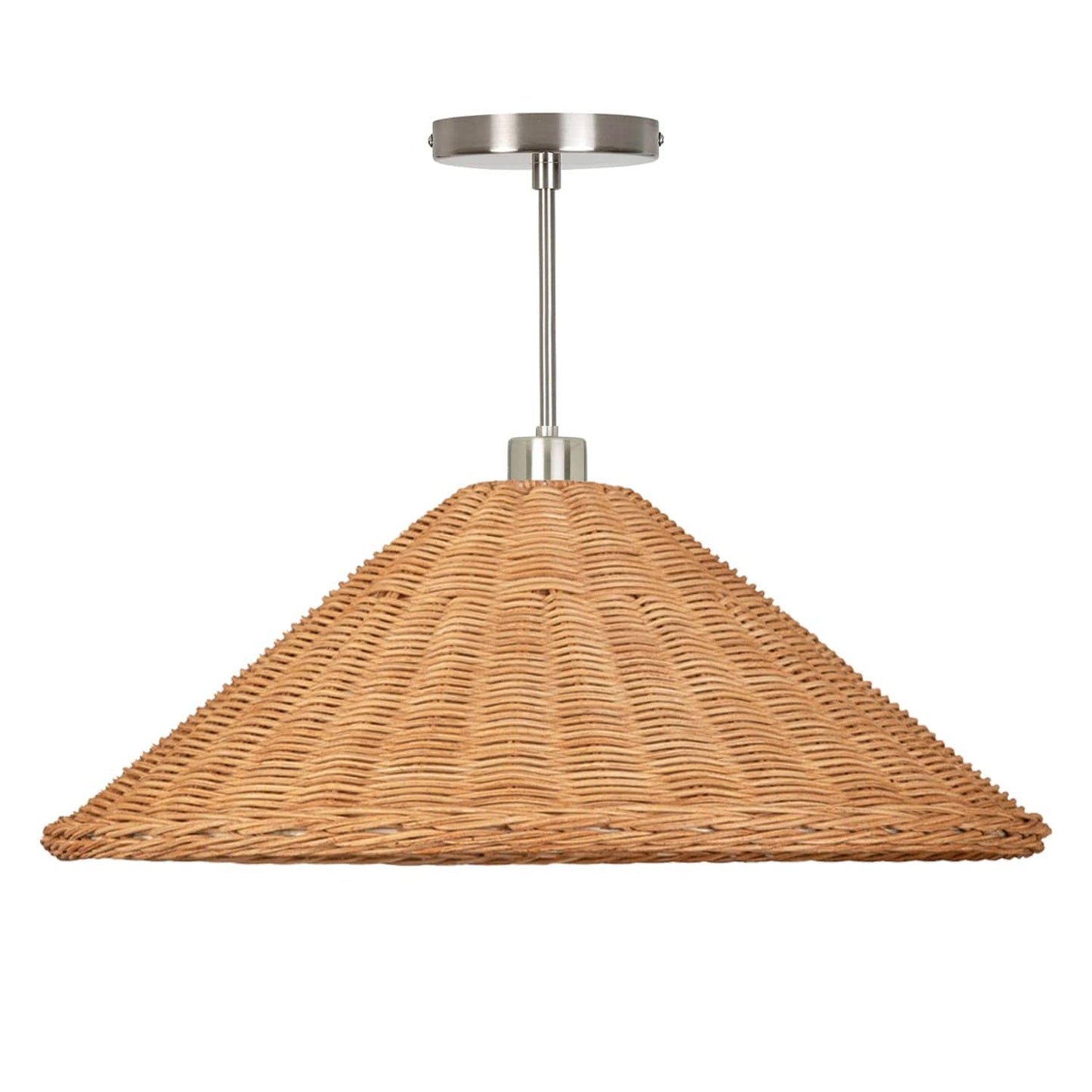 Wicker Empire Shade Post Pendant