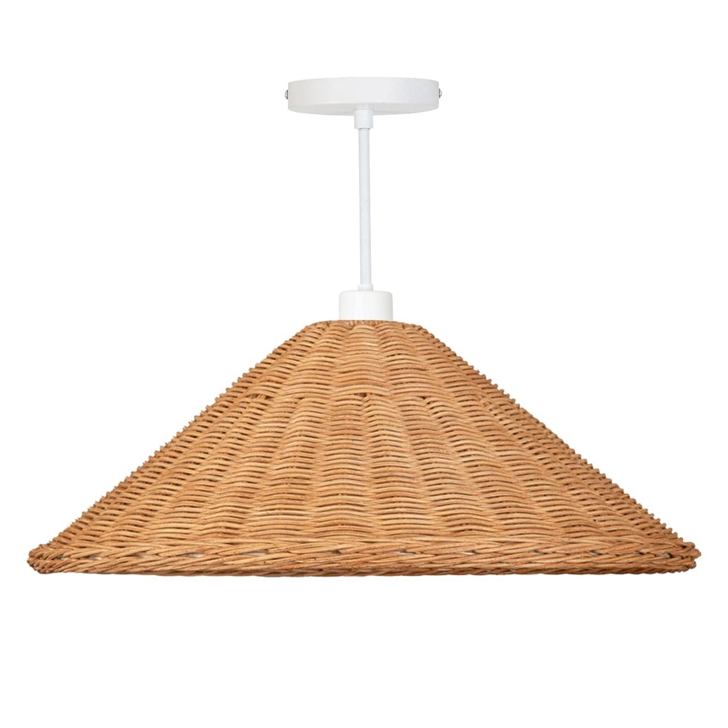 Wicker Empire Shade Post Pendant