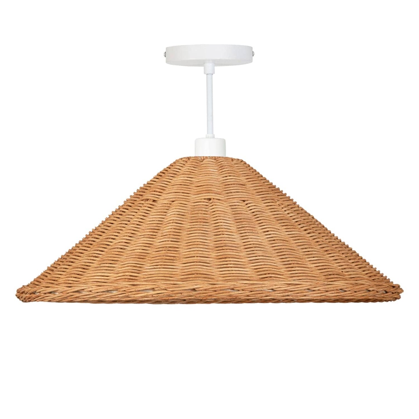 Wicker Empire Shade Post Pendant