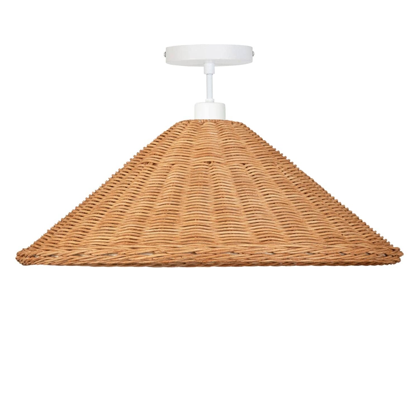 Wicker Empire Shade Post Pendant