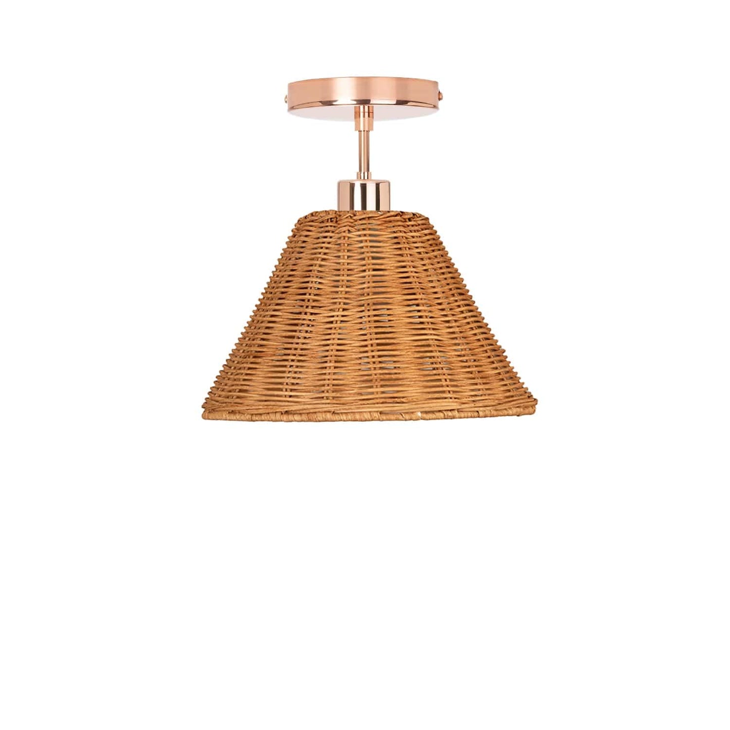 Wicker Empire Shade Post Pendant