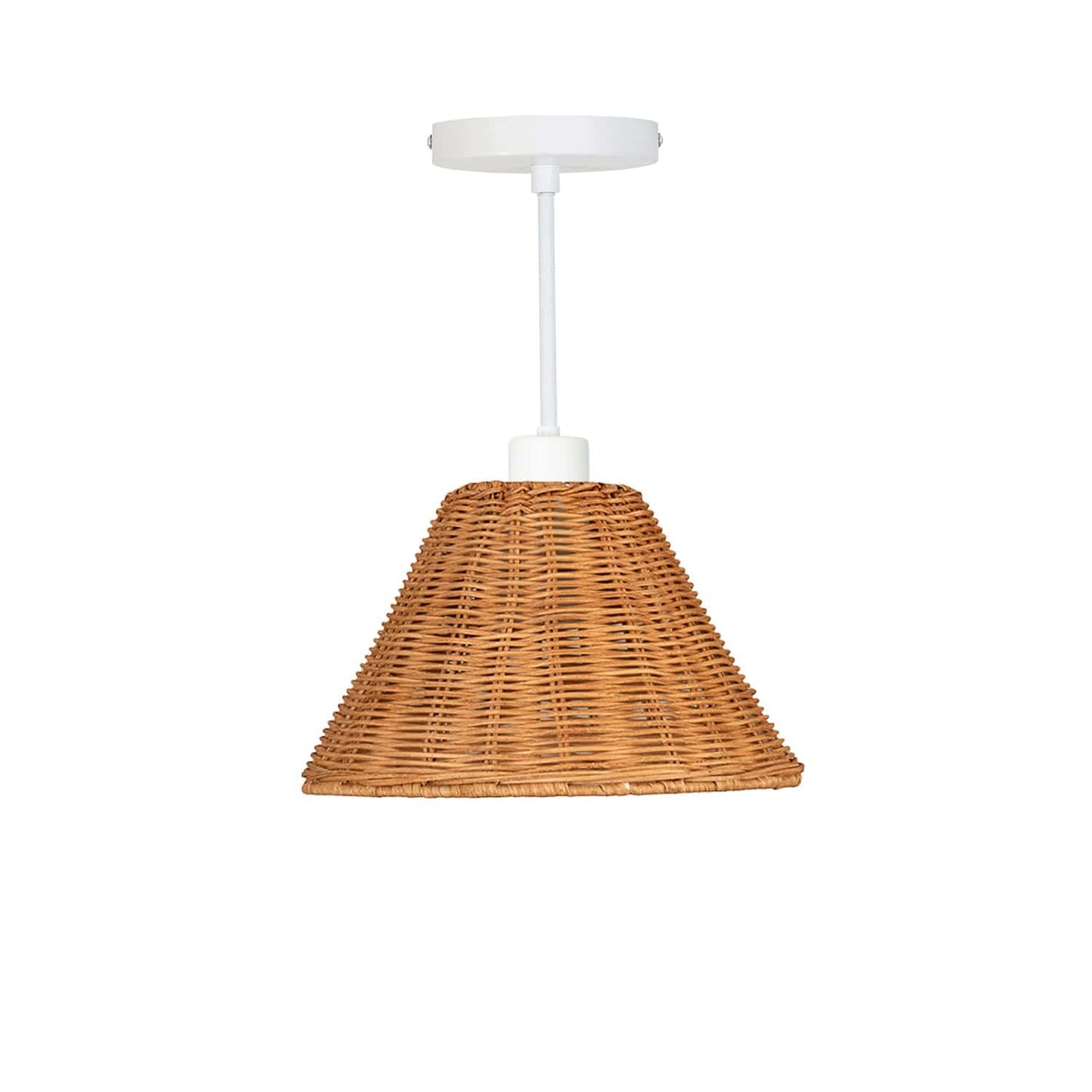 Wicker Empire Shade Post Pendant