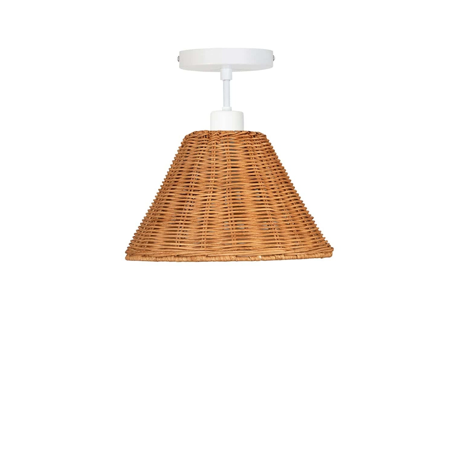 Wicker Empire Shade Post Pendant