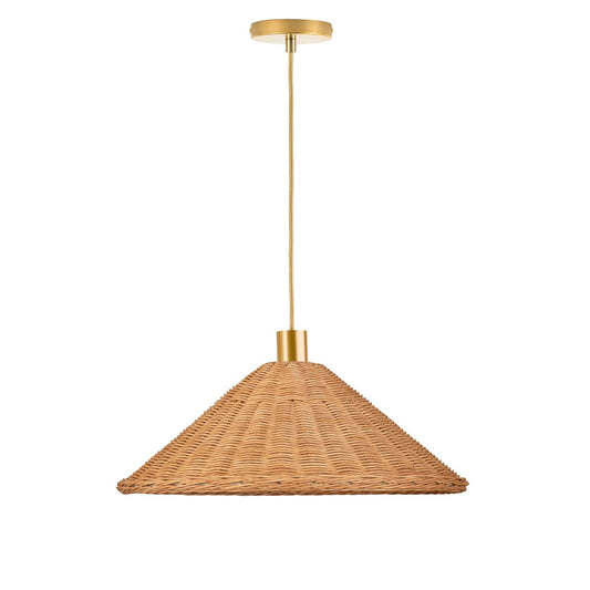 AiO Wicker Empire Shade Ceiling Pendant