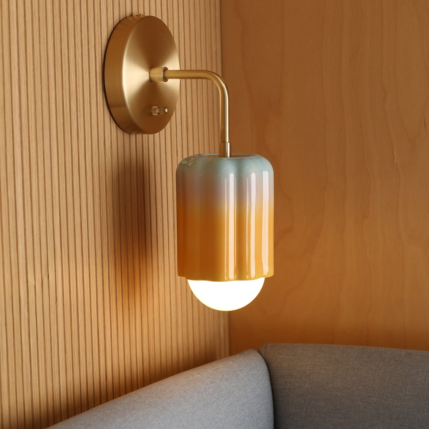 Smoothie Bend Solo Sconce | Modern Science Project + Color Cord Company