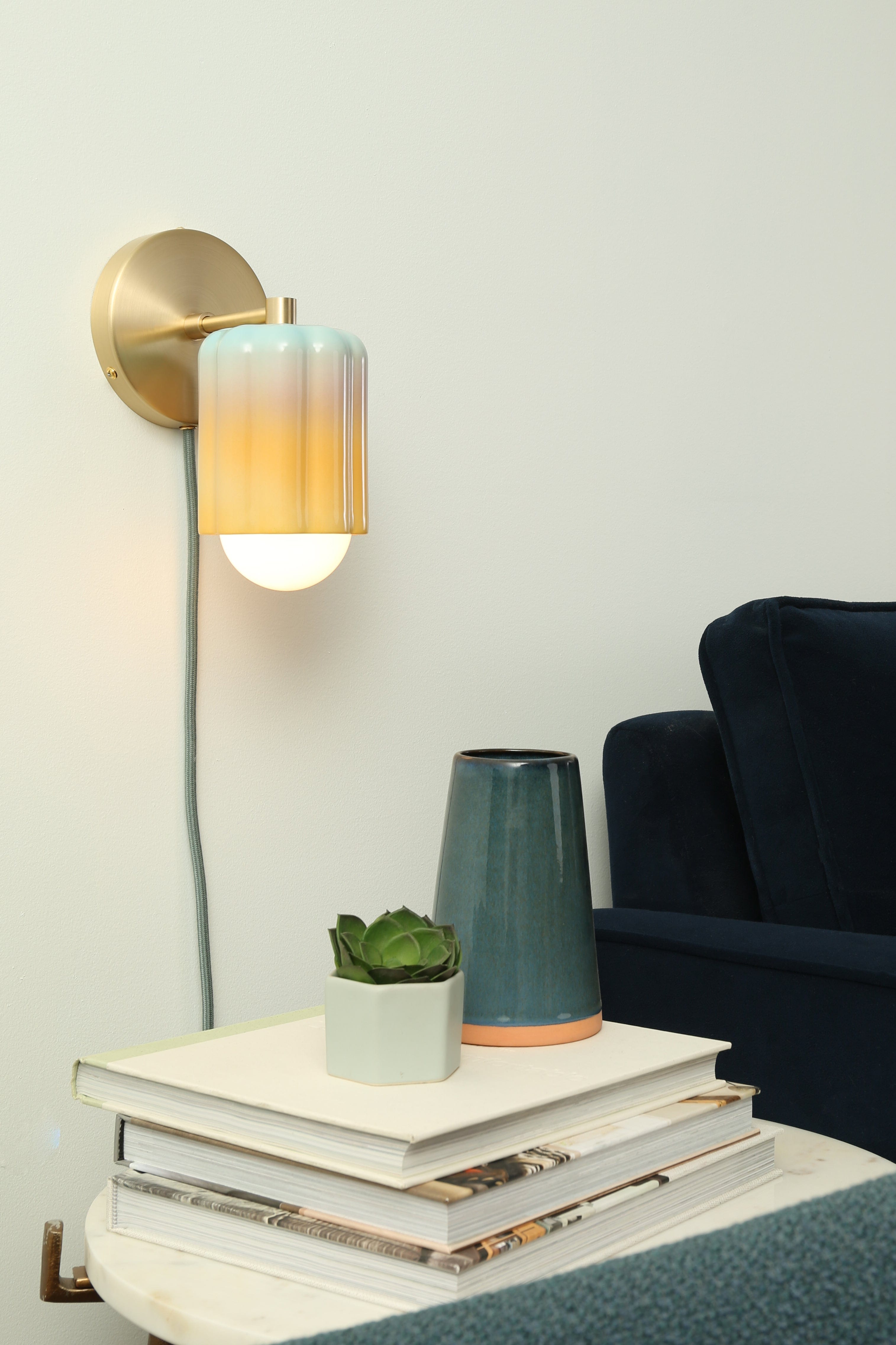 Smoothie Mini Solo Plug-In Sconce | Modern Science Project + Color Cord Company