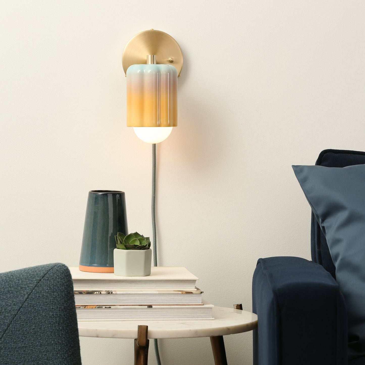 Smoothie Mini Solo Plug-In Sconce | Modern Science Project + Color Cord Company