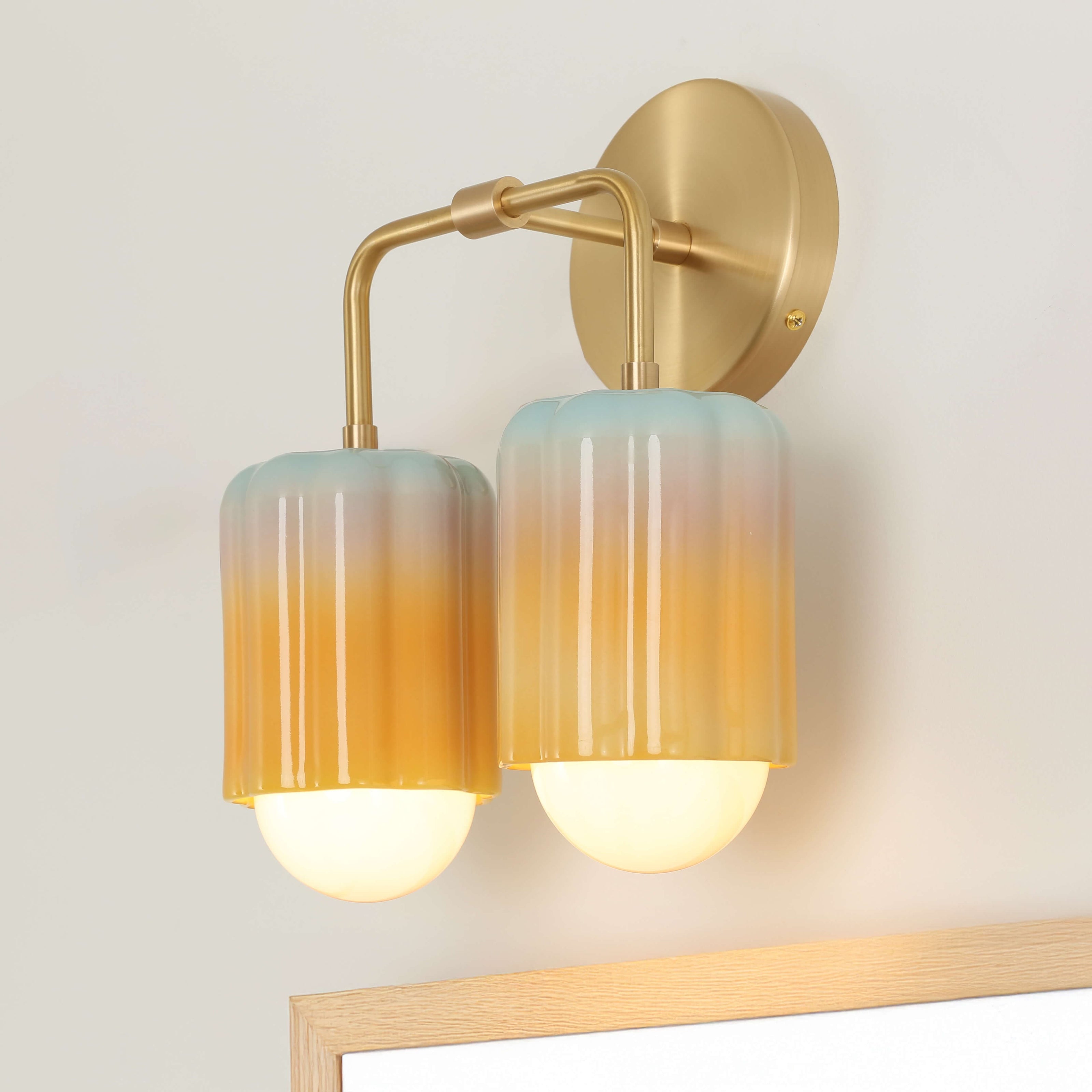 Smoothie Bend Duo Sconce | Modern Science Project + Color Cord Company