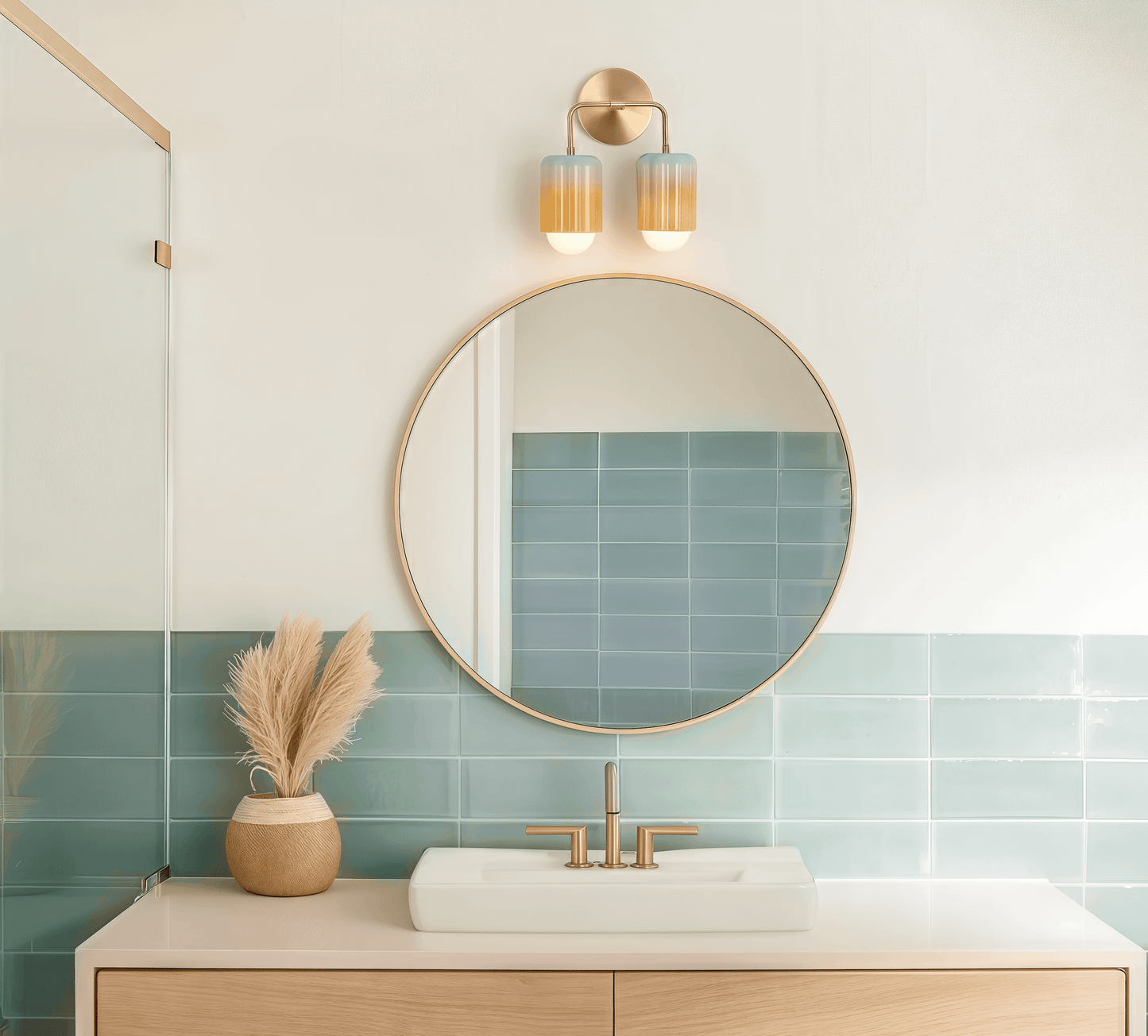 Smoothie Bend Duo Sconce | Modern Science Project + Color Cord Company