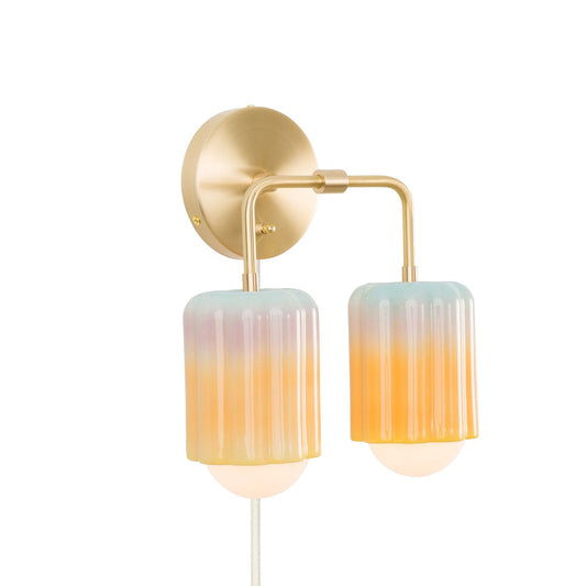 Smoothie Bend Duo Plug-In Sconce | Modern Science Project + Color Cord Company