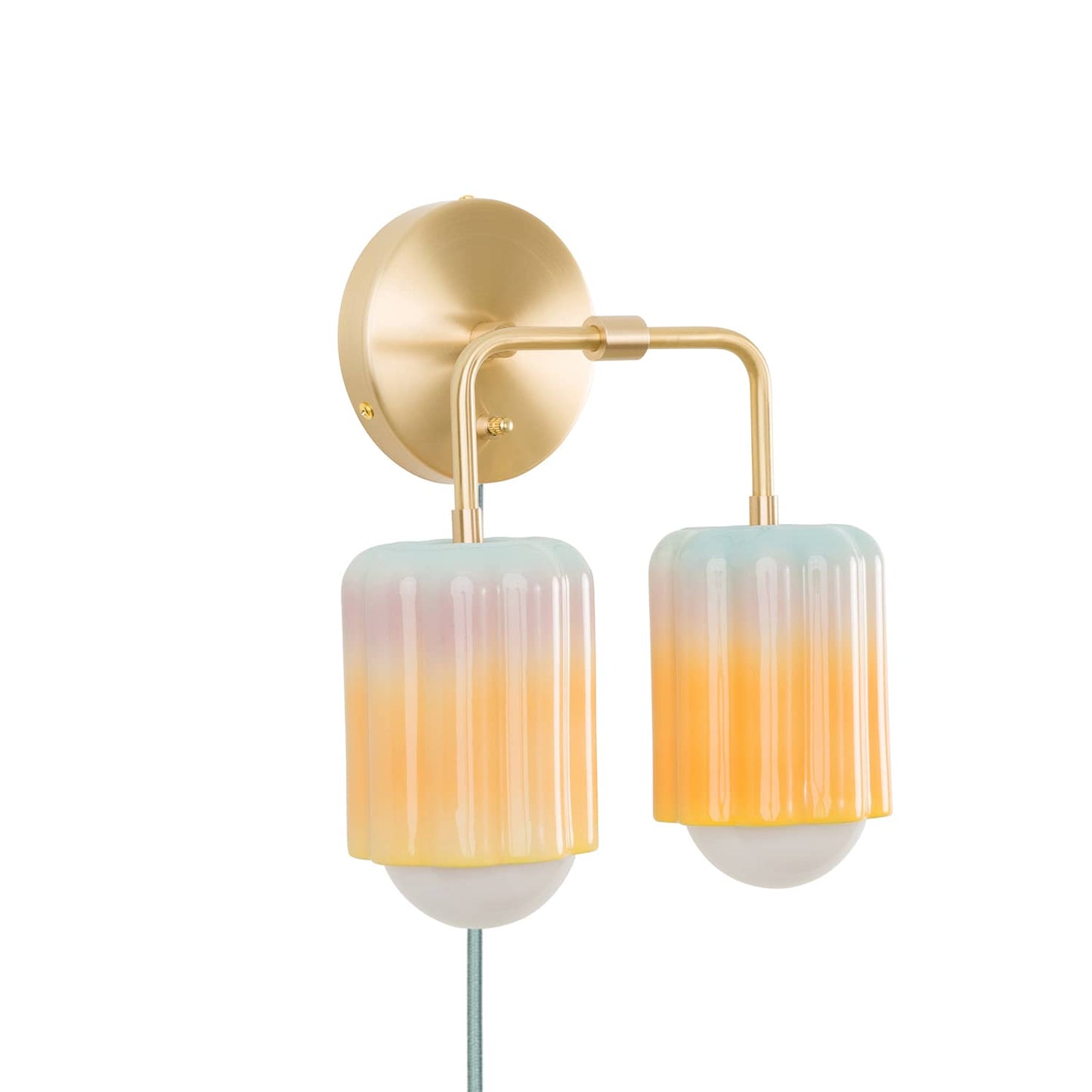 Smoothie Bend Duo Plug-In Sconce | Modern Science Project + Color Cord Company