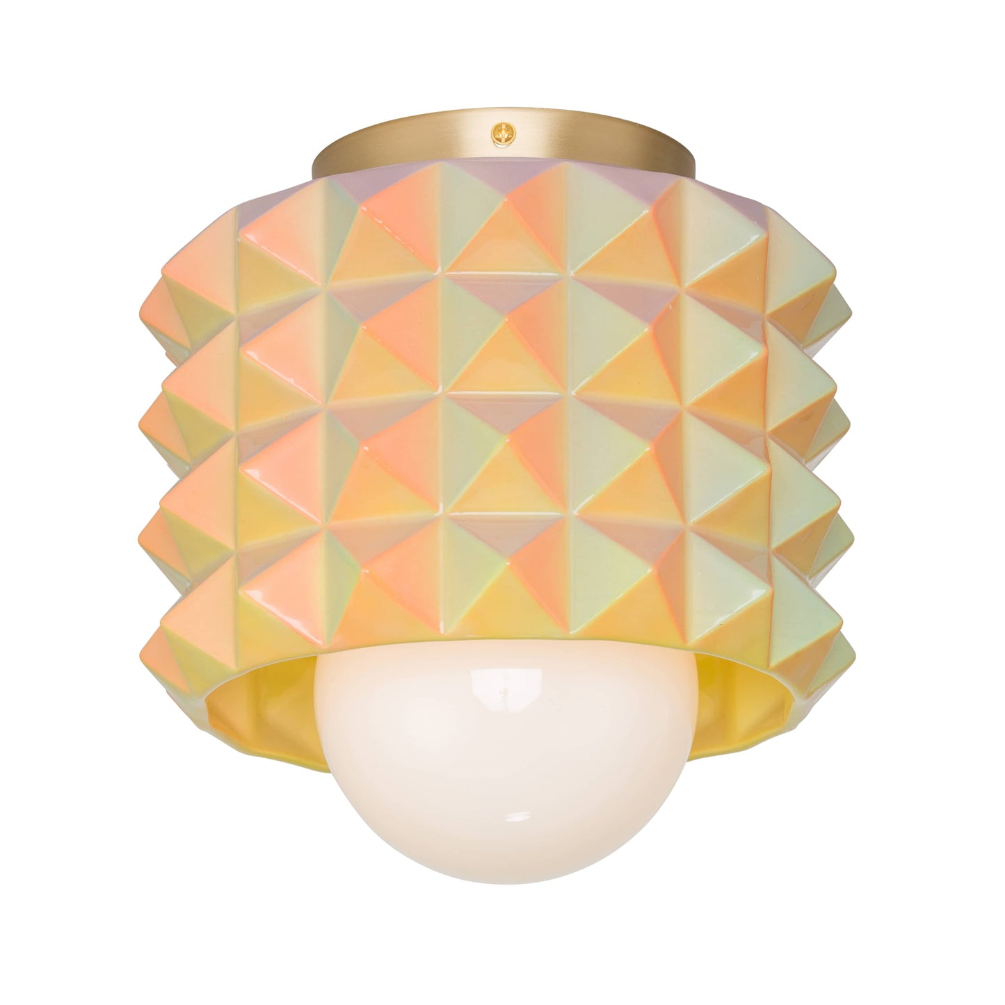 Prism Button Flush Mount Light  | Modern Science Project + Color Cord Company