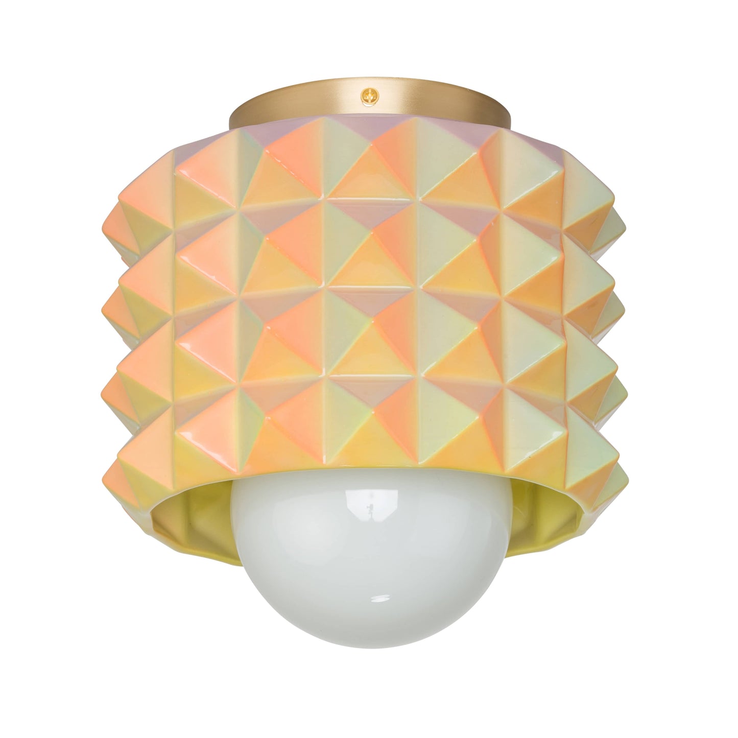 Prism Button Flush Mount Light  | Modern Science Project + Color Cord Company