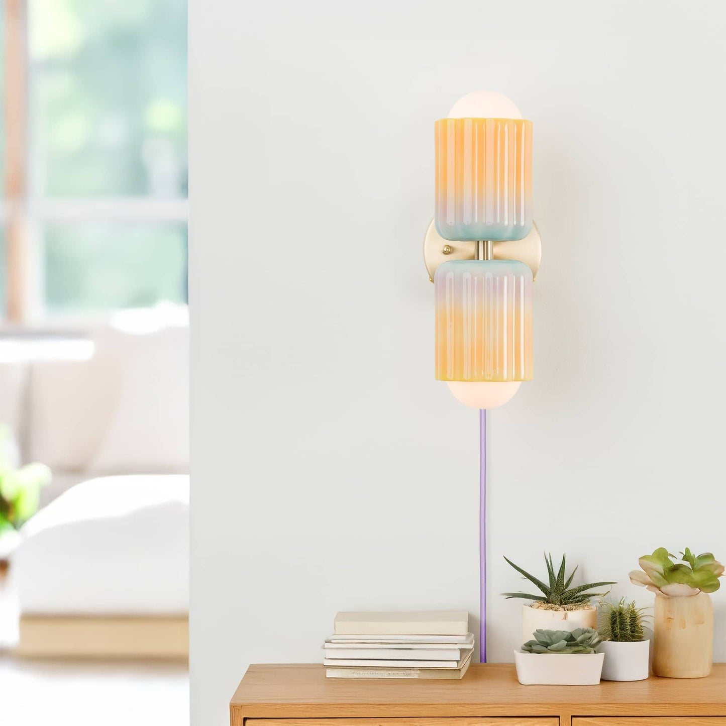 Smoothie Mini Duo Plug-In Sconce  | Modern Science Project + Color Cord Company