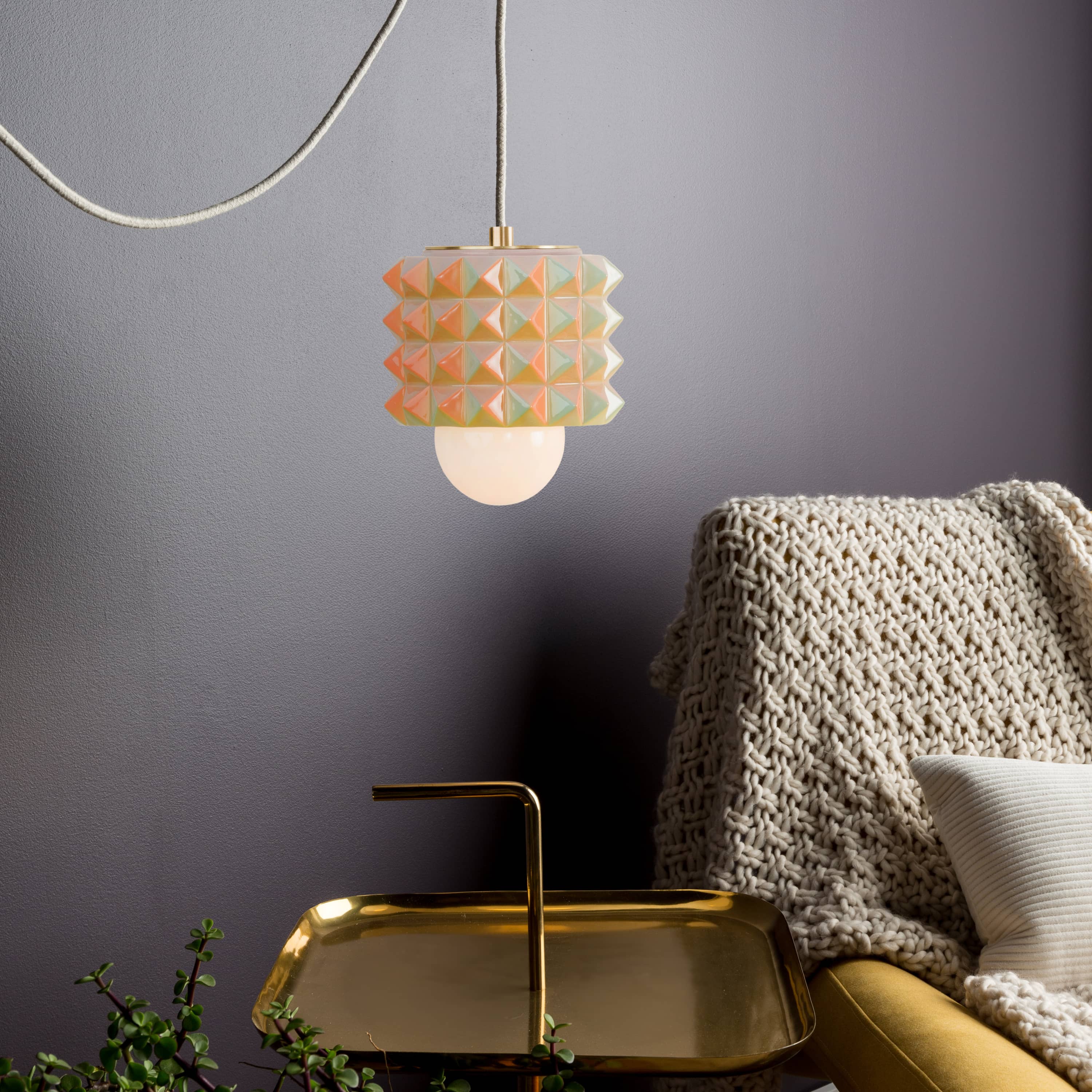 Prism Plug-In Pendant Light | Modern Science Project + Color Cord Company