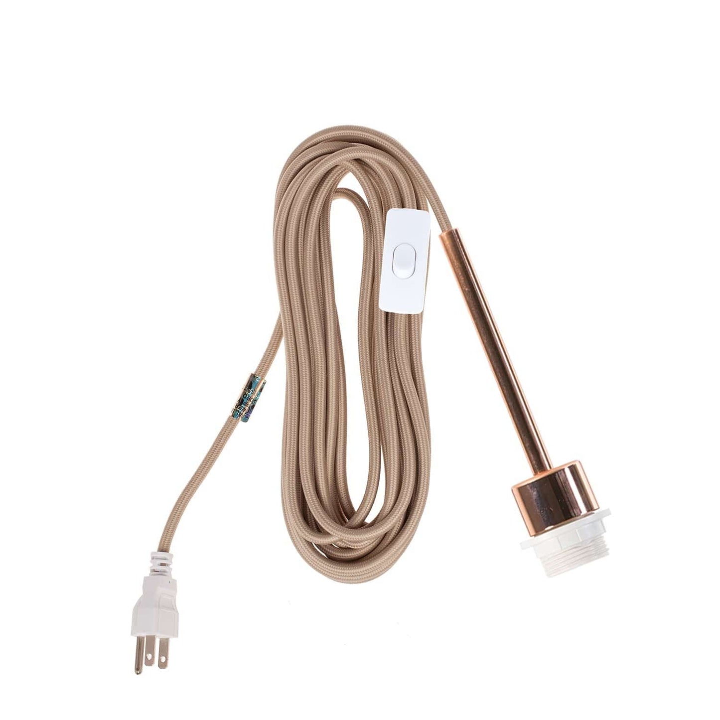 Pendulum Shade Ready Polished Copper Chroma Plug-In Cord Set