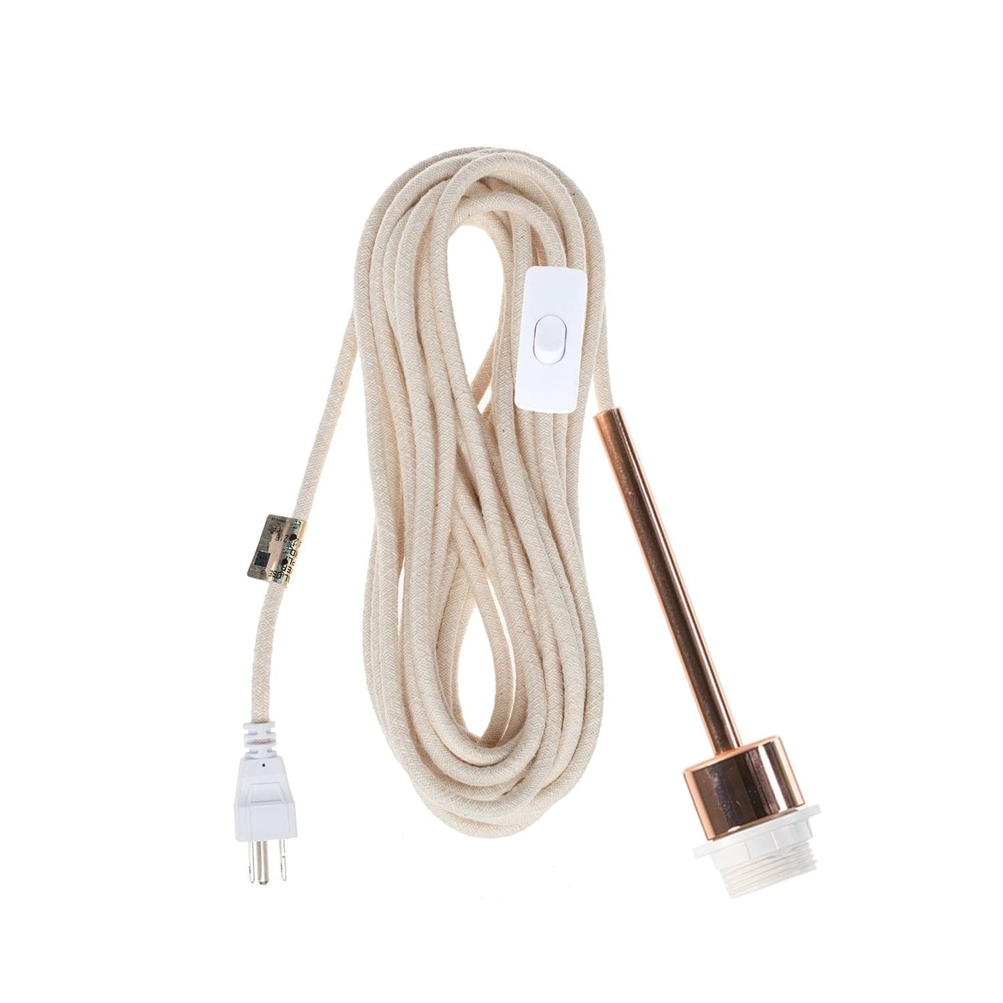 Pendulum Shade Ready Polished Copper Chroma Plug-In Cord Set