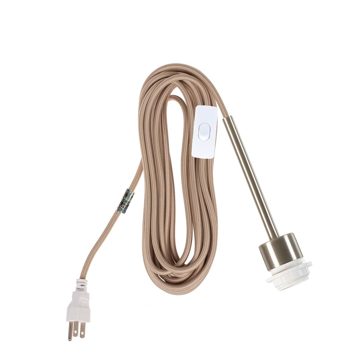 Pendulum Shade Ready Brushed Nickel Chroma Plug-In Cord Set