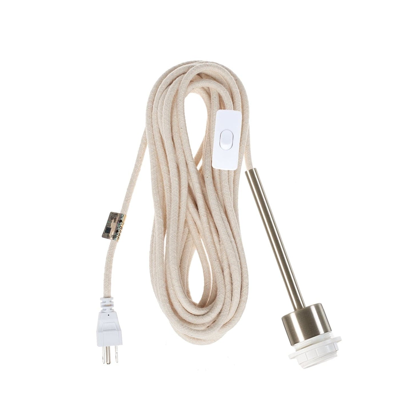 Pendulum Shade Ready Brushed Nickel Chroma Plug-In Cord Set