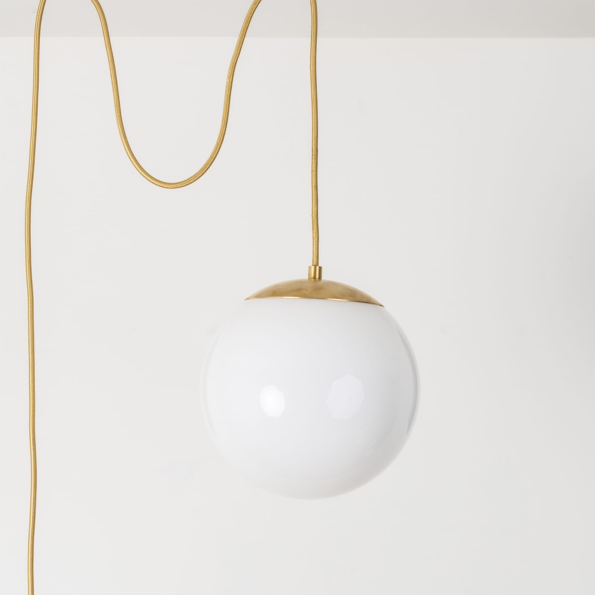 White globe light deals fixture