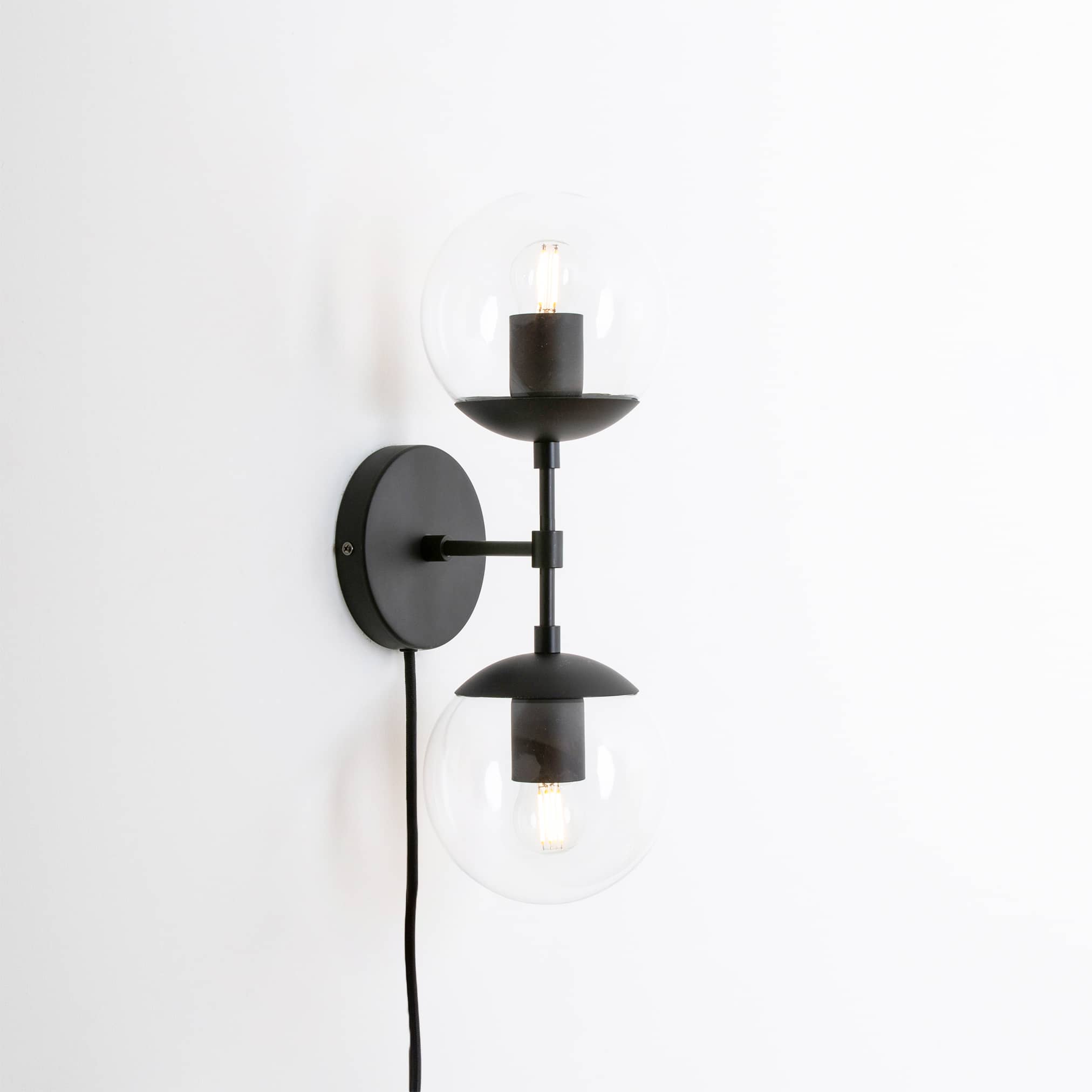 Plug in deals wall sconce globe