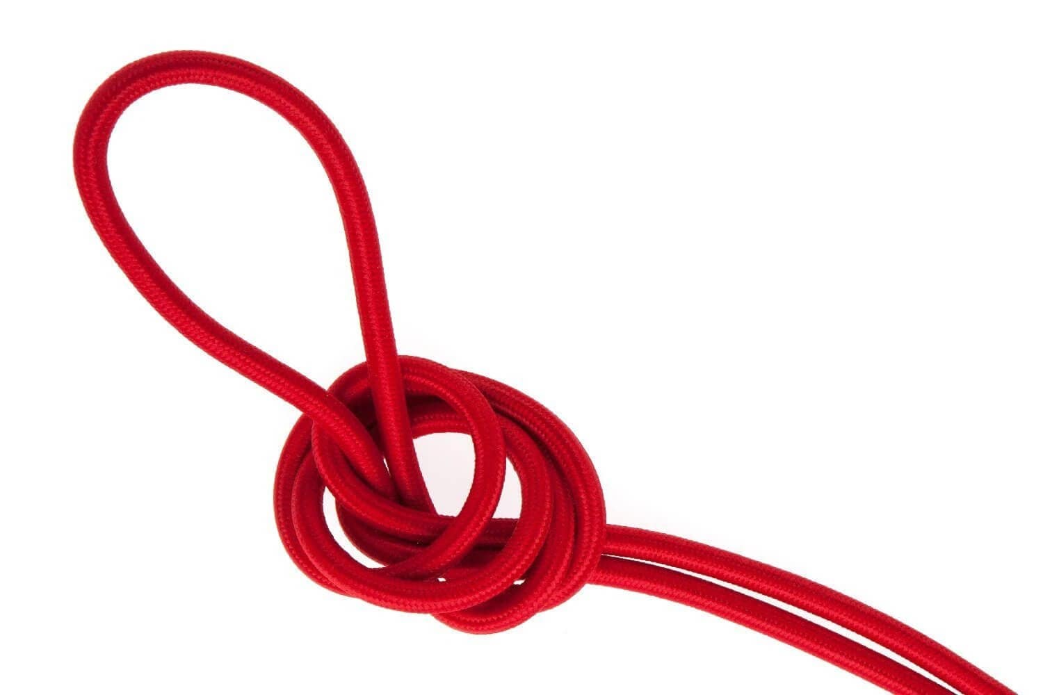 Red Cloth Covered Electrical Cord